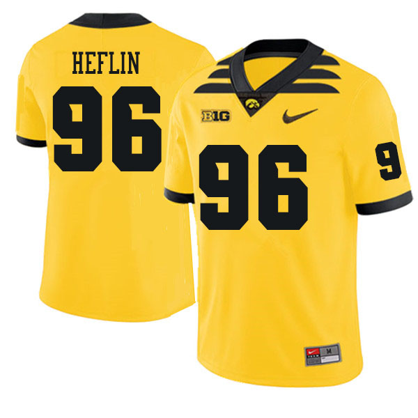 Men #96 Jack Heflin Iowa Hawkeyes College Football Jerseys Sale-Gold